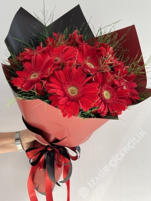 Kırmızı Gerbera Buketi